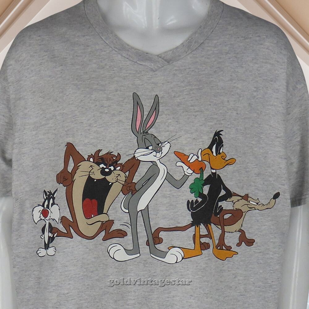 90s Vintage Looney Tunes Acme Cartoon Taz Bugs Bunny Space Jam T Shirt Tee 2XL